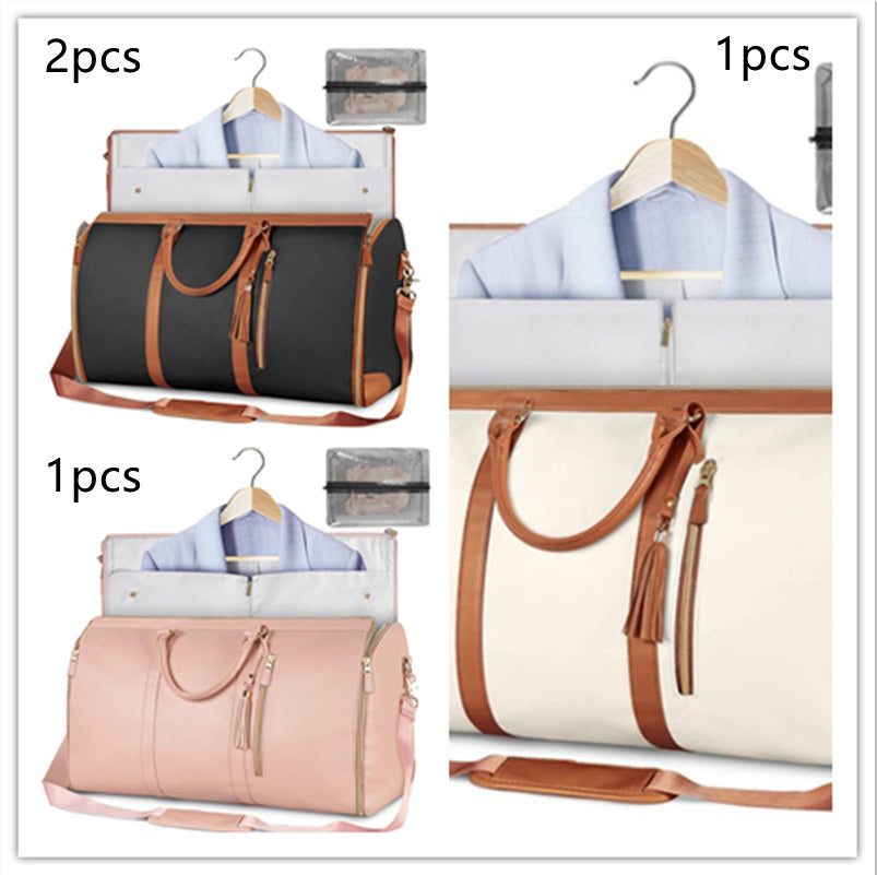 Large Capacity Travel Duffle Bag Women's Handbag Folding Suit Bag Waterproof Clothes Totes - LUXURY GLOW