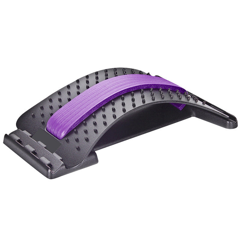 LuxuryGlow Adjustable Lumbar Back Stretcher & Massager for Pain Relief and Posture Correction