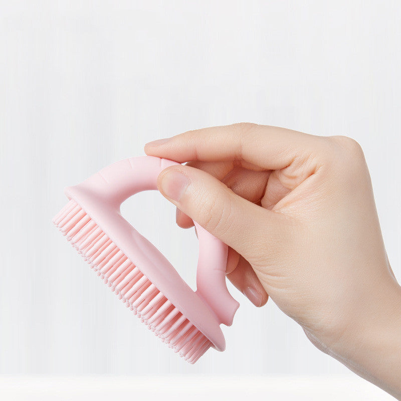 Cepillo de silicona LuxuryGlow para baby shower: herramienta suave para eliminar la caspa y masajear el cuero cabelludo