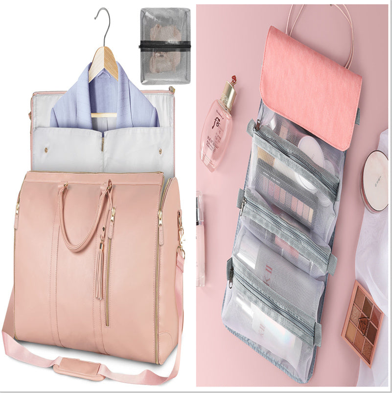 Large Capacity Travel Duffle Bag Women's Handbag Folding Suit Bag Waterproof Clothes Totes - LUXURY GLOW