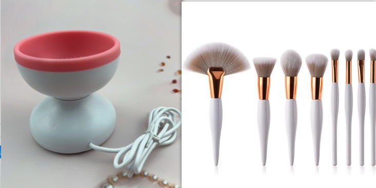 Limpiador de brochas de maquillaje eléctrico LuxuryGlow: herramienta de lavado automático portátil con USB