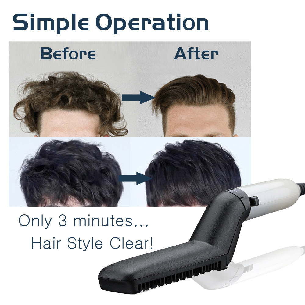 LuxuryGlow Men’s Electric Hair & Beard Straightener – Quick Styling Comb Brush