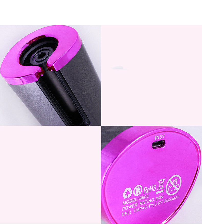 LuxuryGlow Cordless Automatic Hair Curler – Rechargeable Ceramic Curling Wand with LCD Display