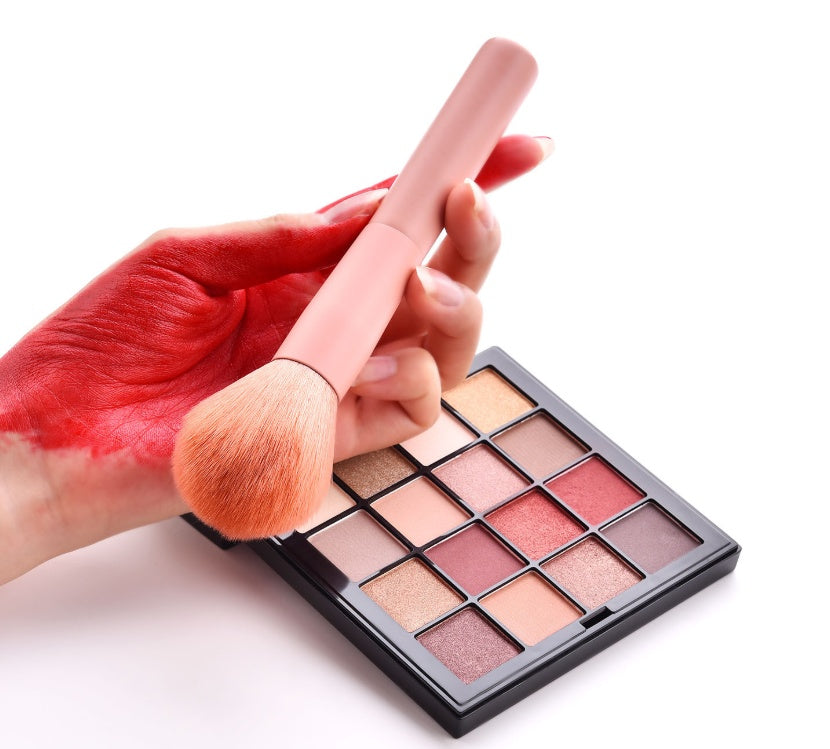 Juego de 10 brochas de maquillaje premium LuxuryGlow: mango de madera y diseño de doble punta
