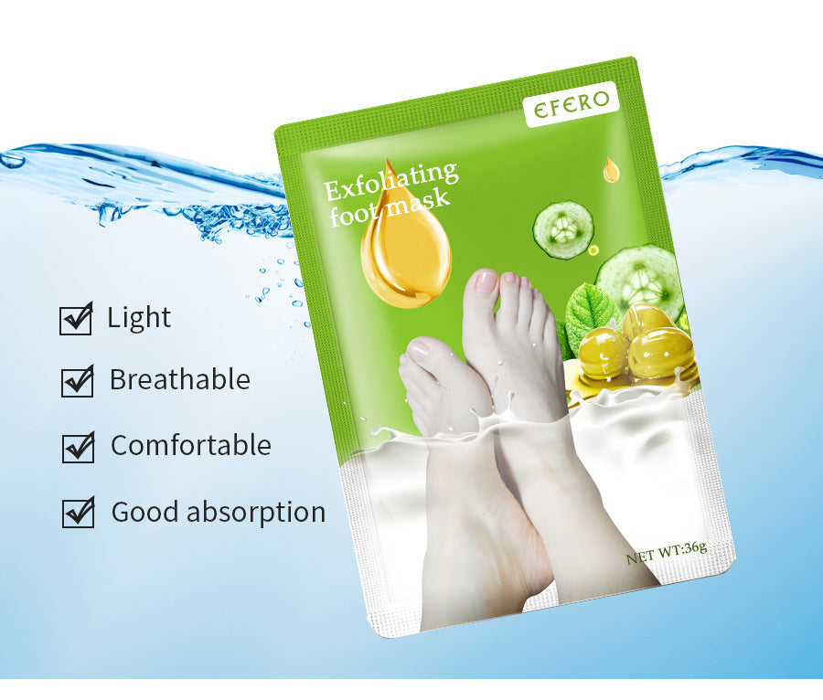 Mascarilla exfoliante para pies EFERO: calcetines exfoliantes para pedicura para unos talones suaves y lisos