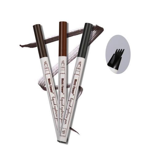Lápiz de tatuaje para cejas LuxuryGlow resistente al agua de 4 puntas: tinte natural para cejas