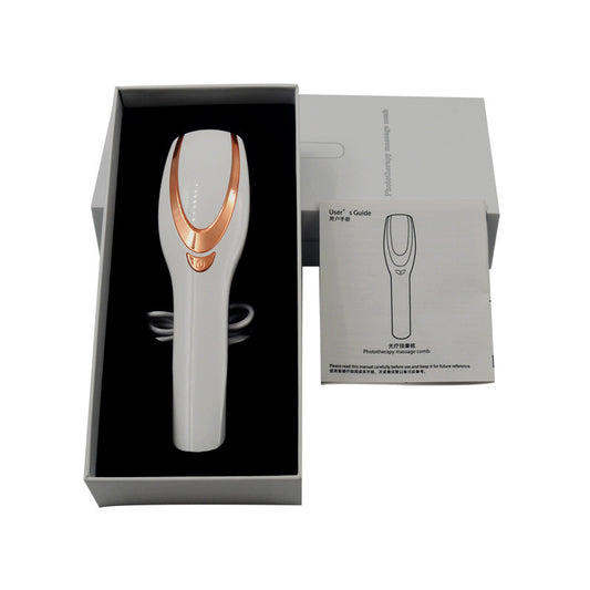 Masajeador USB iridiscente para cabello y cabeza LuxuryGlow: Relajante de cuero cabelludo con vibración de 3 velocidades
