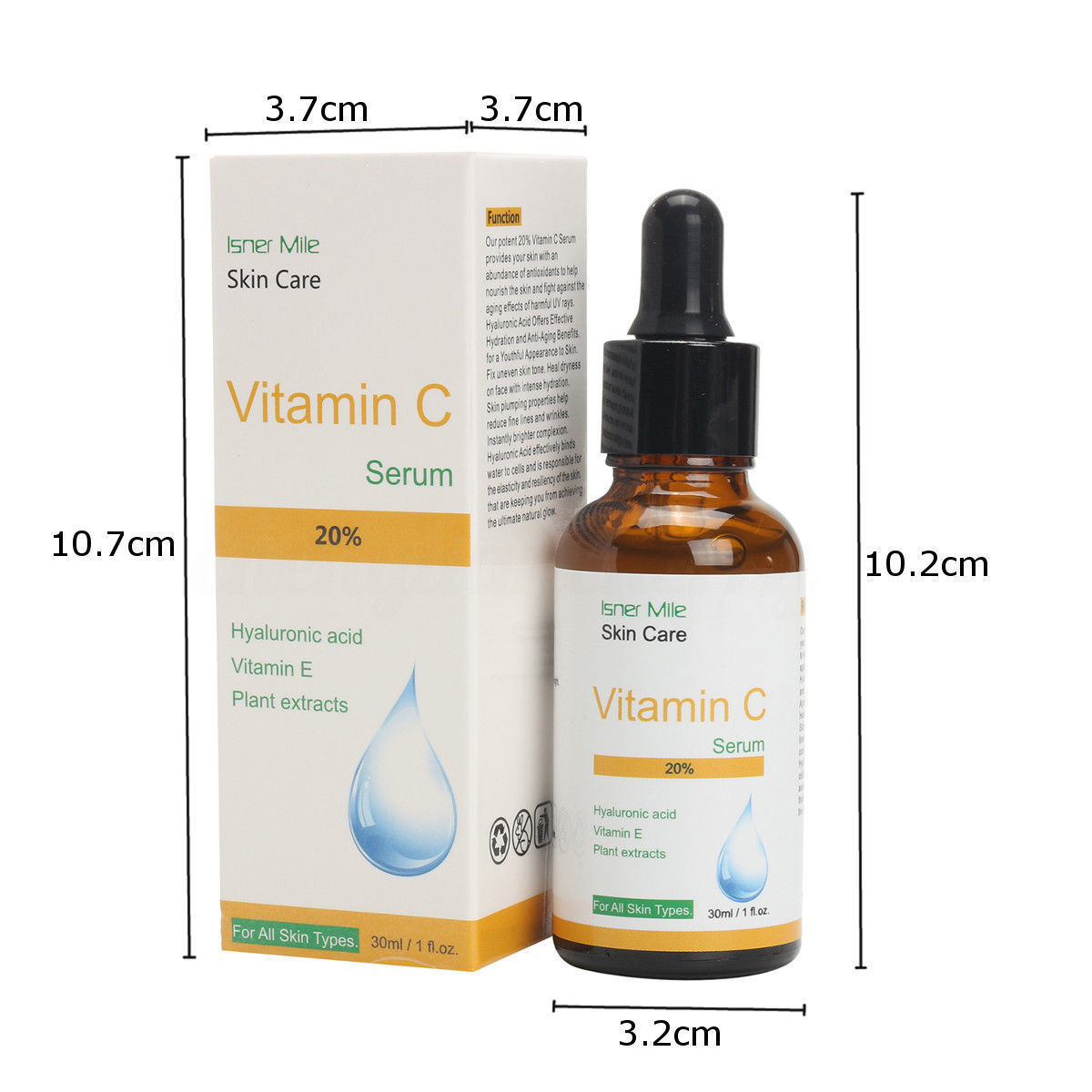 Isner Mile Vitamin C Face Serum – Brightening, Hydrating & Pore-Refining Essence