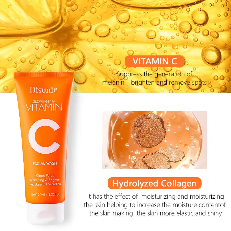 Limpiador facial Disunie con vitamina C y aminoácidos: iluminador y control de grasa (100 ml)