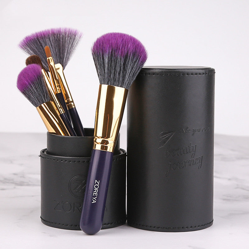 ZOREYA Soft Makeup Brush Set – Travel-Friendly Fiber Bristles with Aluminum Handles