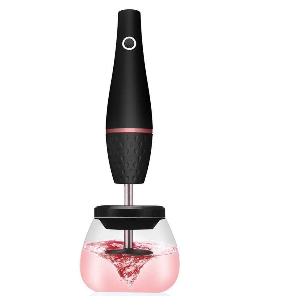 Limpiador de brochas de maquillaje eléctrico LuxuryGlow: herramienta giratoria recargable de secado rápido