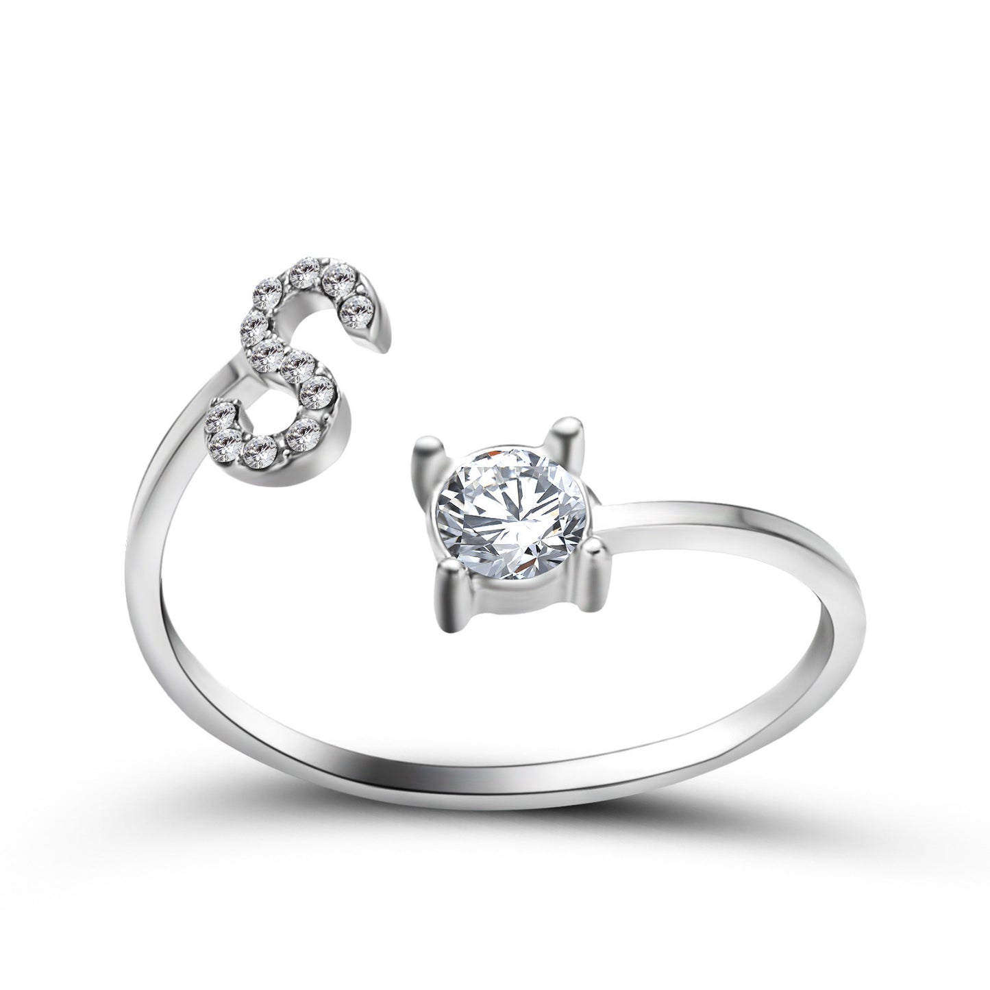 New Design Adjustable 26 Initial Letter Ring Fashion Jewelry For Women Simple Elegant Jewelry - LUXURY GLOW