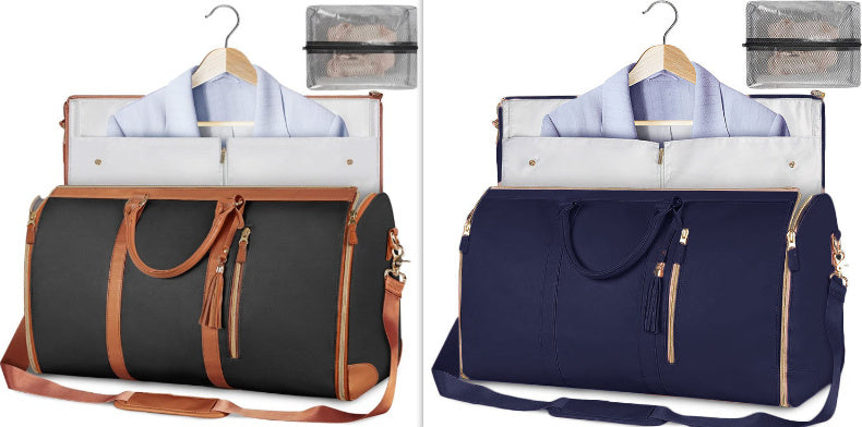 Large Capacity Travel Duffle Bag Women's Handbag Folding Suit Bag Waterproof Clothes Totes - LUXURY GLOW