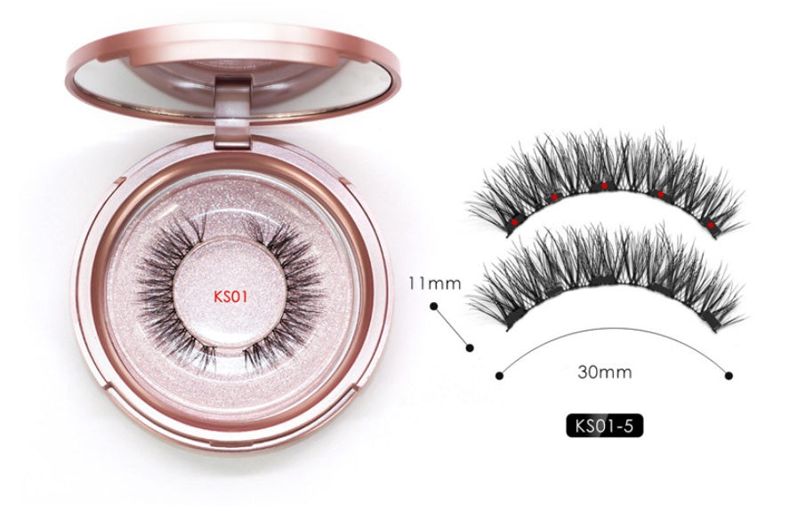 LuxuryGlow MAGNI™ Magnetic Eyeliner & Eyelashes Set – 5 Pairs, Tweezers & Mirror Case