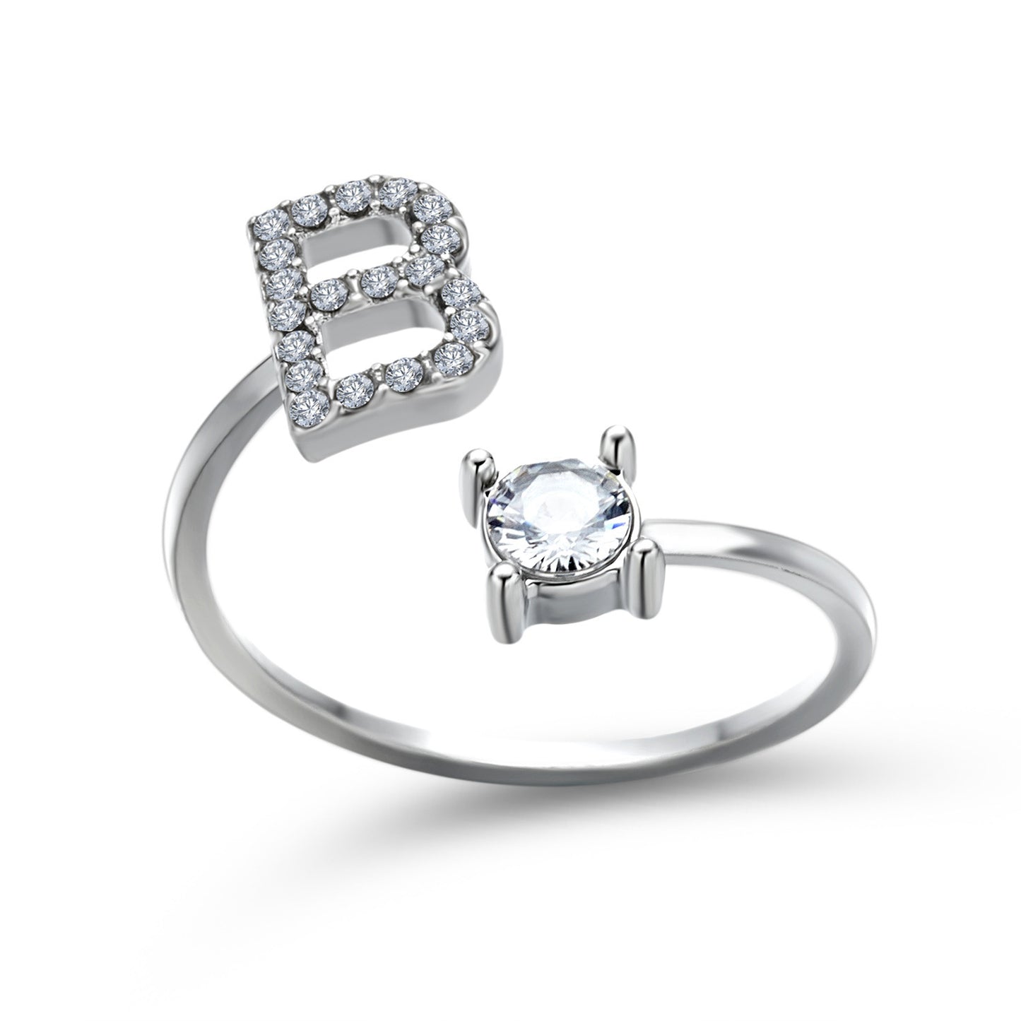 New Design Adjustable 26 Initial Letter Ring Fashion Jewelry For Women Simple Elegant Jewelry - LUXURY GLOW