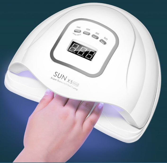 Lámpara de uñas UV LED LuxuryGlow de 120 W: secador de esmalte de gel de secado rápido con temporizador