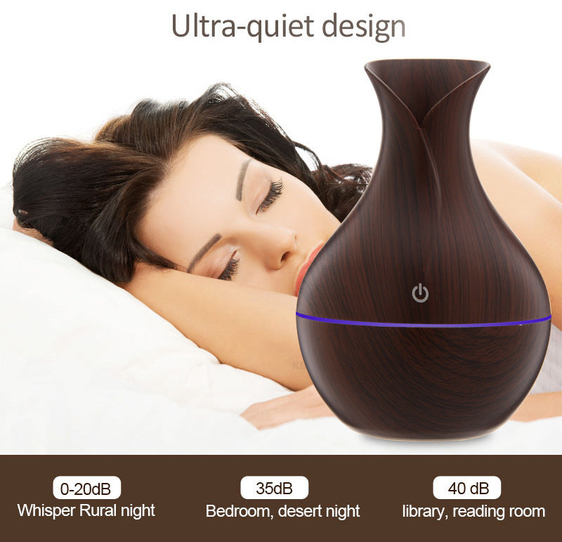 مرطب هواء بارد على شكل مزهرية من LuxuryGlow - موزع روائح عطرية USB سعة 130 مل للمنزل والمكتب