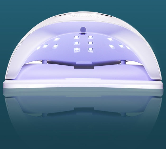 Lámpara de uñas UV LED LuxuryGlow de 120 W: secador de esmalte de gel de secado rápido con temporizador