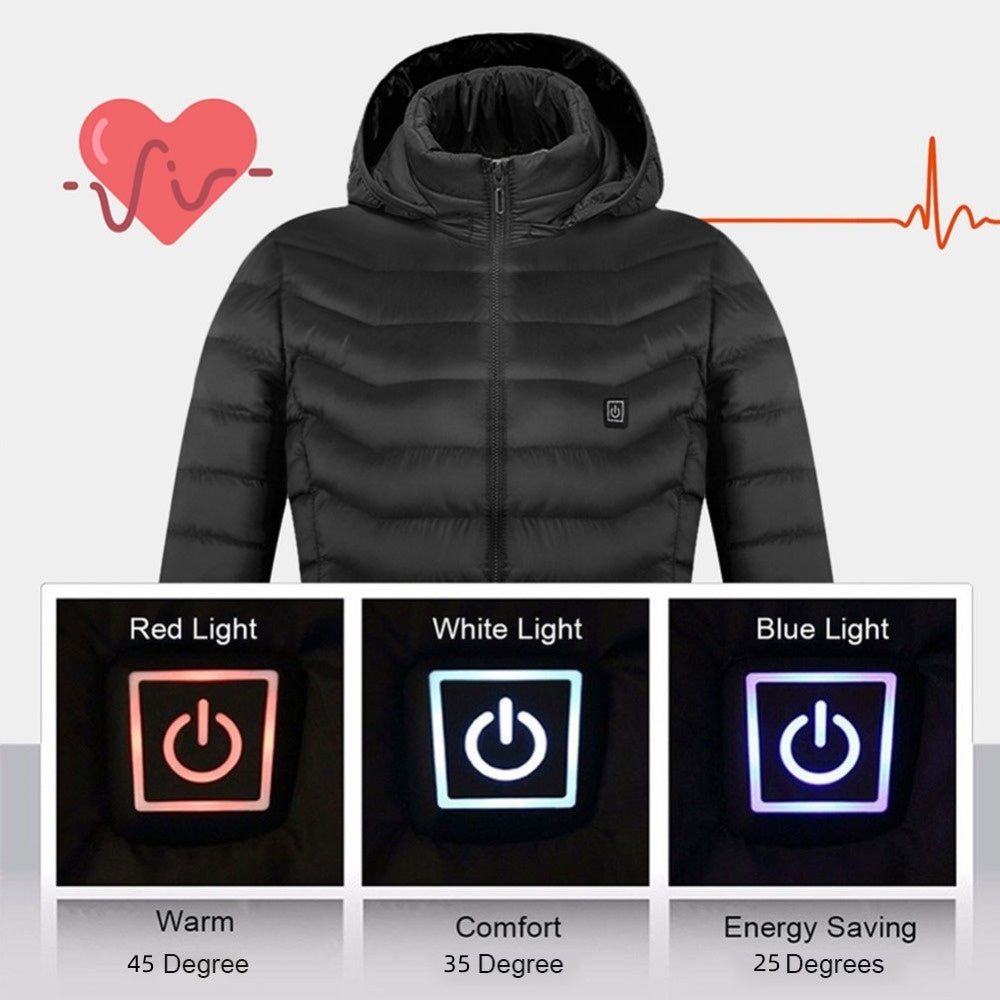 New Heated Jacket Coat USB Electric Jacket Cotton Coat Heater Thermal Clothing Heating Vest Men's Clothes Winter - LUXURY GLOW