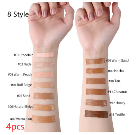 Base de maquillaje líquida LANGMANNI Oil-Control – Corrector mate de cobertura total (13 tonos)