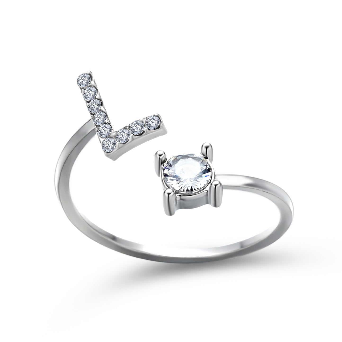 New Design Adjustable 26 Initial Letter Ring Fashion Jewelry For Women Simple Elegant Jewelry - LUXURY GLOW