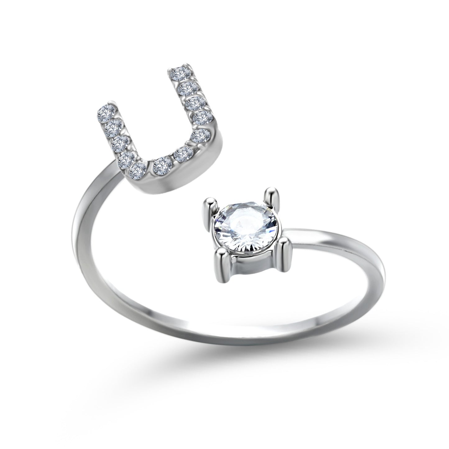 New Design Adjustable 26 Initial Letter Ring Fashion Jewelry For Women Simple Elegant Jewelry - LUXURY GLOW