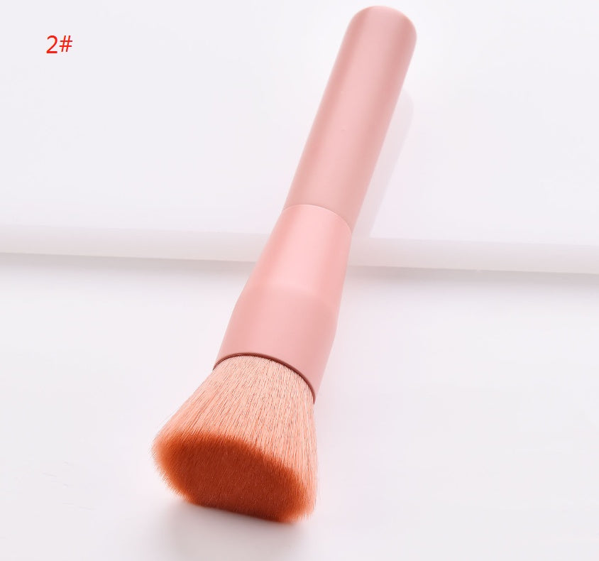 Juego de 10 brochas de maquillaje premium LuxuryGlow: mango de madera y diseño de doble punta
