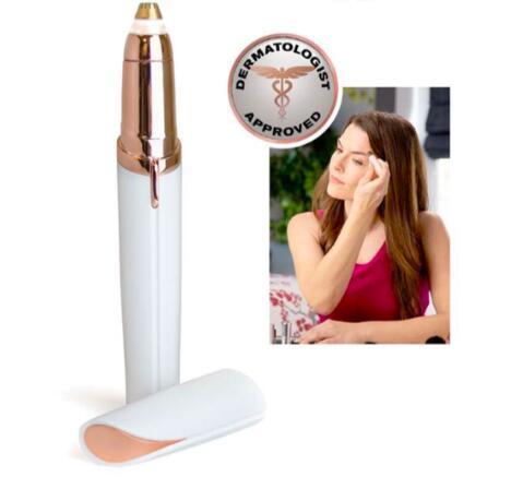 LuxuryGlow Flawless Eyebrow Trimmer with LED Light – Painless Hair Remover for Women