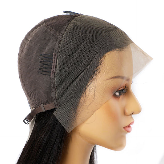 LuxuryGlow Real Human Hair Lace Wig – 9A Grade Straight Hair, 8-30 Inch Natural Look