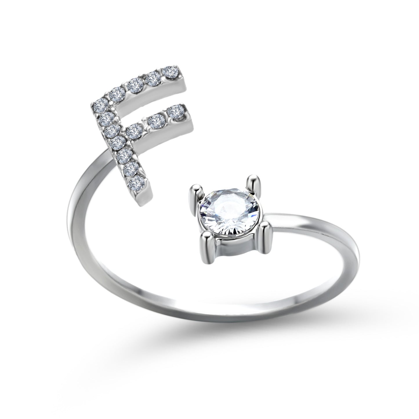New Design Adjustable 26 Initial Letter Ring Fashion Jewelry For Women Simple Elegant Jewelry - LUXURY GLOW