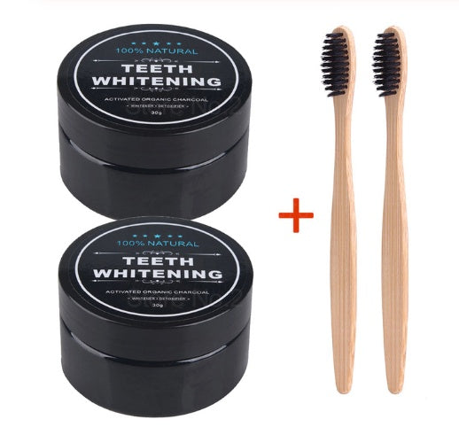 Polvo blanqueador dental de carbón activado LuxuryGlow: quitamanchas natural a base de coco