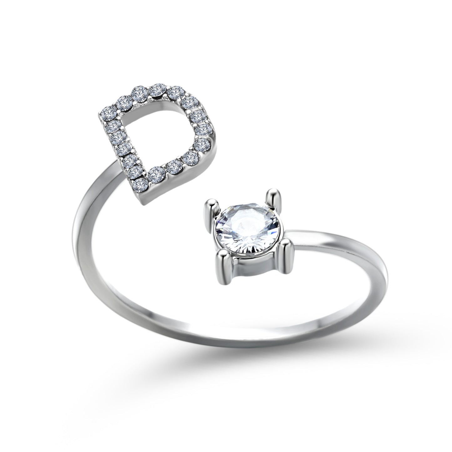 New Design Adjustable 26 Initial Letter Ring Fashion Jewelry For Women Simple Elegant Jewelry - LUXURY GLOW