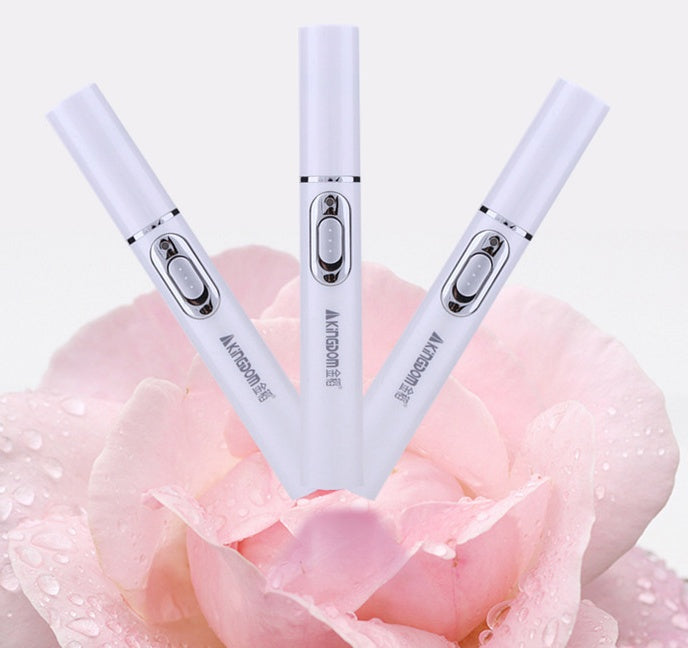 قلم ليزر الضوء الأزرق لعلاج حب الشباب من LuxuryGlow - جهاز علاج البشرة لإزالة التجاعيد والندبات