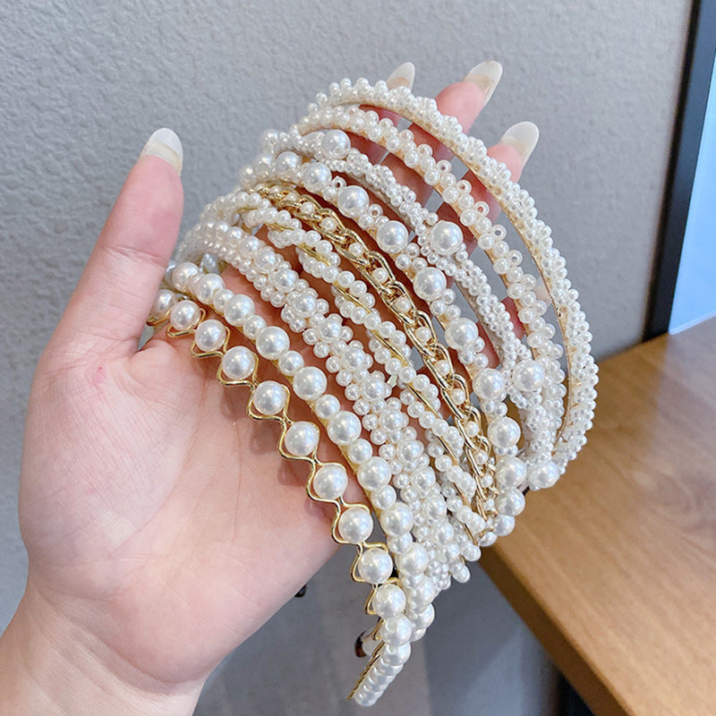 Diadema de perlas finas y elegantes de LuxuryGlow para mujer: un accesorio elegante para el cabello