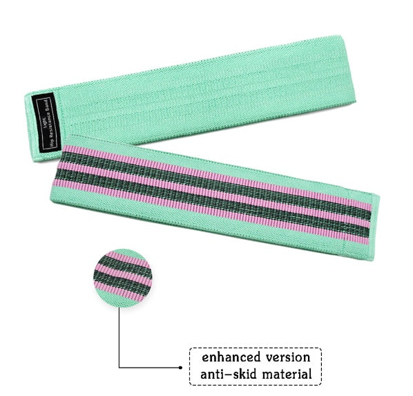 LuxuryGlow Fabric Resistance Bands Set – Non-Slip Booty Bands for Glutes & Legs
