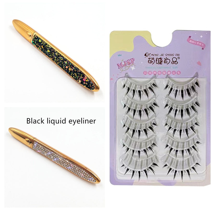 LuxuryGlow Self-Adhesive Eyeliner with False Lashes – No Glue Needed, Waterproof