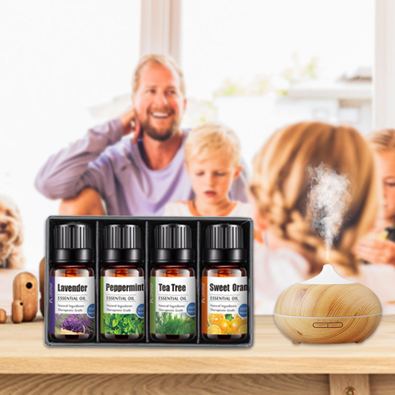 Set de 4 aceites esenciales K'anho: lavanda y manzanilla para masajes relajantes y aromaterapia