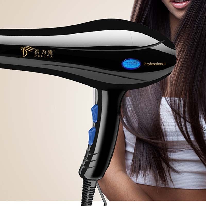 DELIYA High-Power Ionic Hair Dryer with Blue Light Technology – 2000W Fast Dry