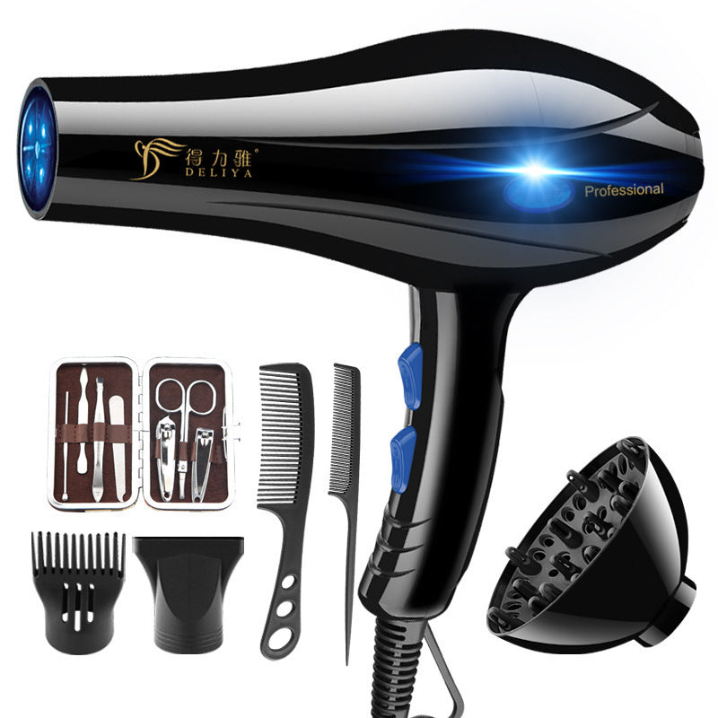 DELIYA High-Power Ionic Hair Dryer with Blue Light Technology – 2000W Fast Dry