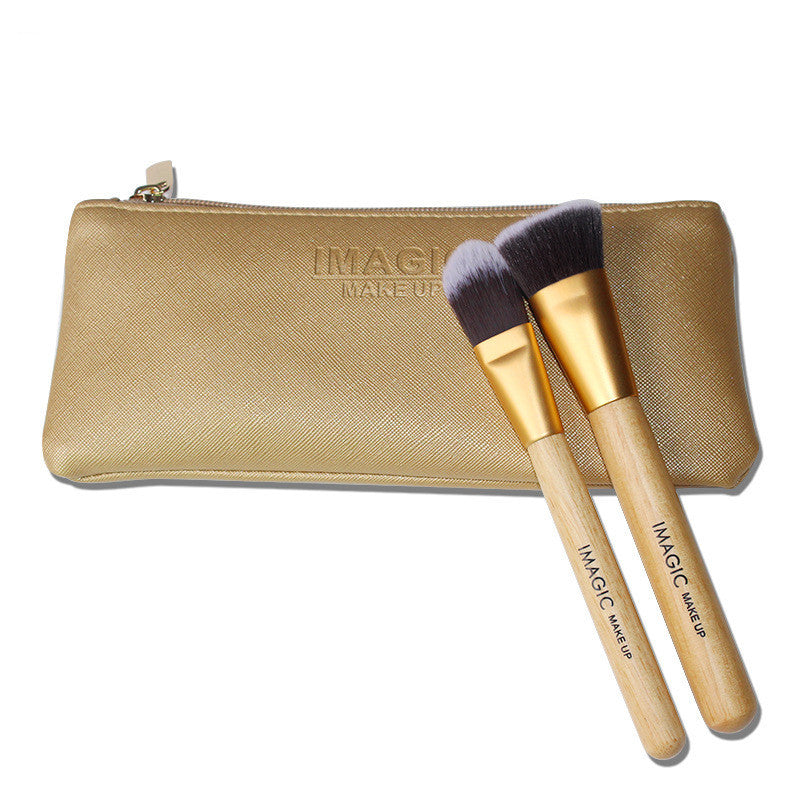 Set de 8 brochas de maquillaje premium IMAGIC: rubor, base y sombras de ojos