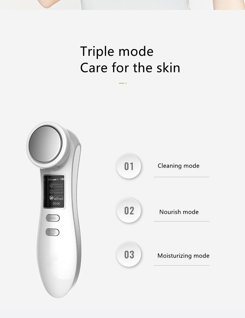 Dispositivo de belleza facial con iontoforesis LuxuryGlow: limpieza profunda y rejuvenecimiento de la piel