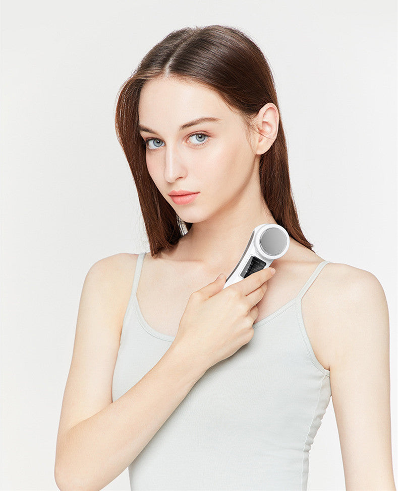 Dispositivo de belleza facial con iontoforesis LuxuryGlow: limpieza profunda y rejuvenecimiento de la piel