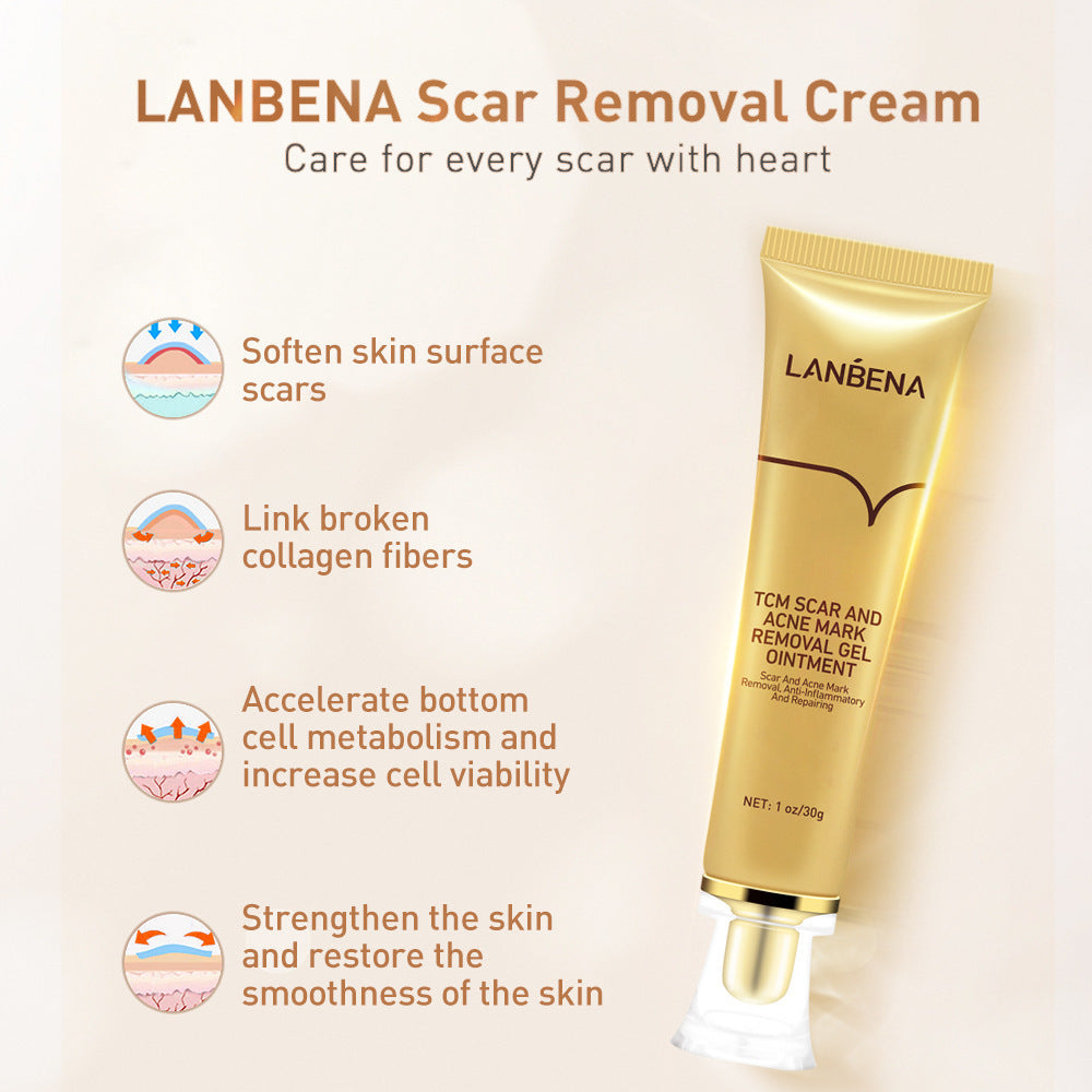 Crema de hierbas para eliminar cicatrices de LANBENA: gel de medicina tradicional china para reparar la piel.