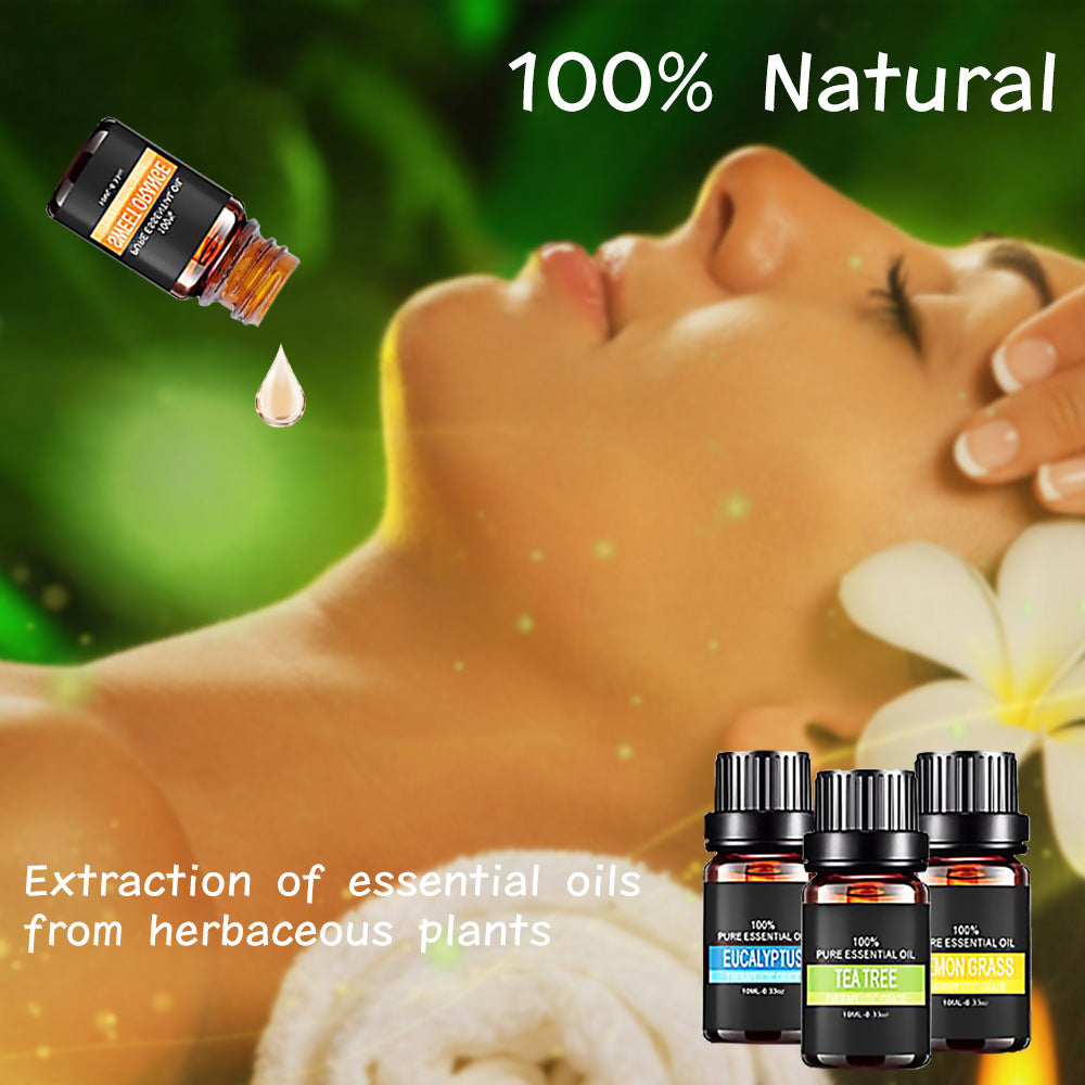 Set de aceites esenciales de aromaterapia orgánicos Gu Jia de grado terapéutico para difusor
