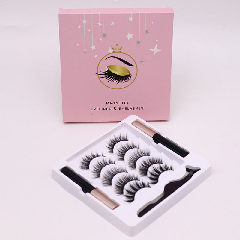 LuxuryGlow Magnetic Eyelashes with Eyeliner Set – Reusable Waterproof Lashes (5 Pairs)