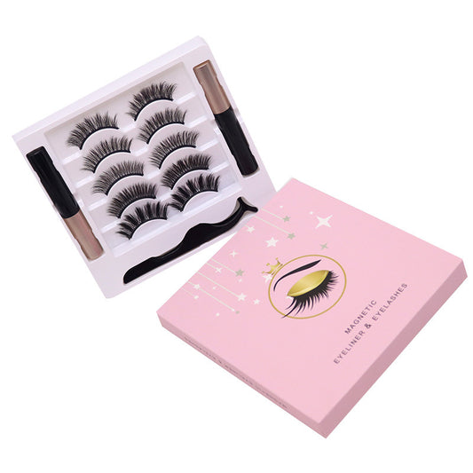 LuxuryGlow Magnetic Eyelashes with Eyeliner Set – Reusable Waterproof Lashes (5 Pairs)