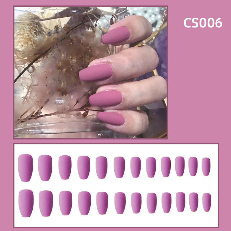 Alice Frosted Waterproof Fake Nails – Autumn Winter Ballet Press-On Set by Alice