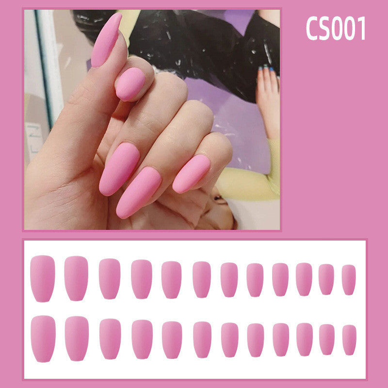 Alice Frosted Waterproof Fake Nails – Autumn Winter Ballet Press-On Set by Alice
