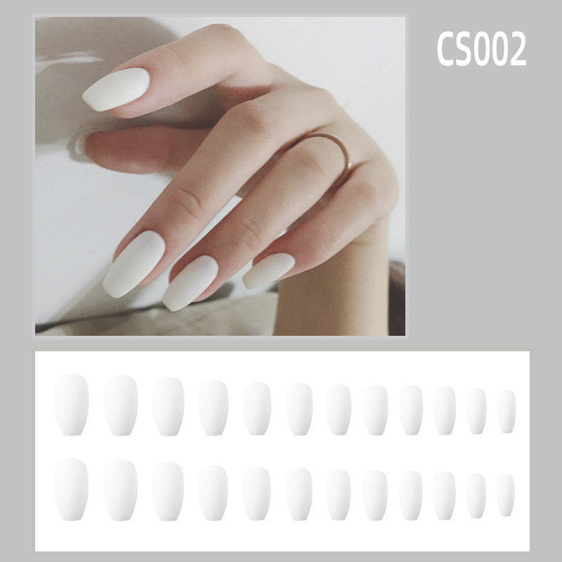 Alice Frosted Waterproof Fake Nails – Autumn Winter Ballet Press-On Set by Alice