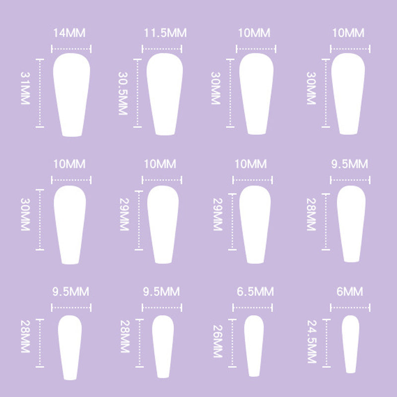 LuxuryGlow 24-Piece Detachable Press-On Nails Set with Glue – Reusable & Stylish